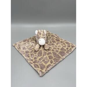 Cupcakes and Cashmere Sleeping Giraffe Lovey Plush Baby Security Blanket